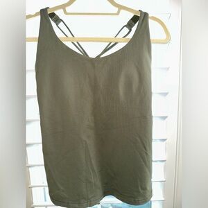 prAna Olive Green Strappy Athletic Top